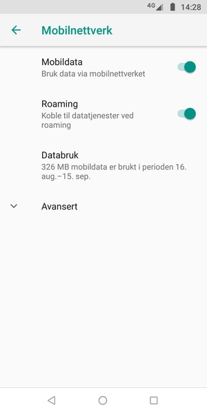 Slå Roaming på eller av