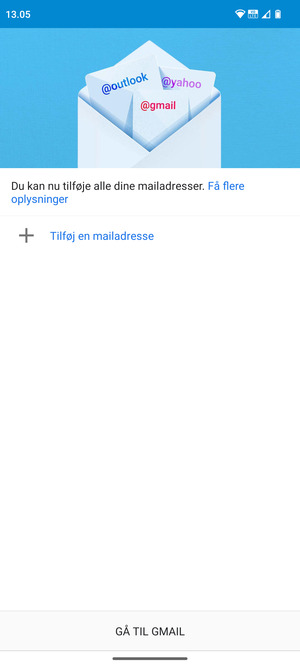 Vælg Tilføj en mailadresse