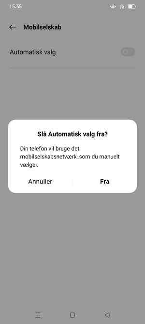 Vælg Fra