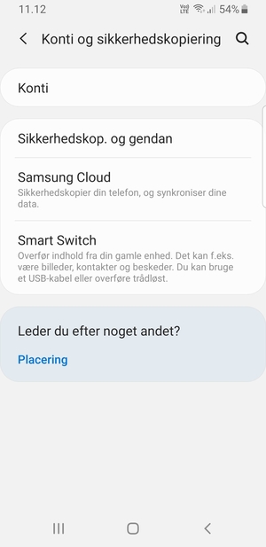 Vælg Konti