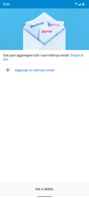 Seleziona Aggiungi un indirizzo email