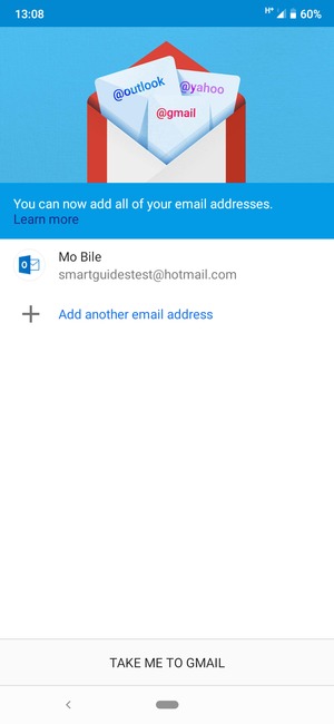 Select TAKE ME TO GMAIL
