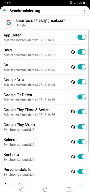 Ihre Kontakte von Google werden nun auf Ihr Handy synchronisiert