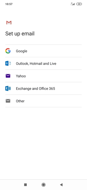 Select Exchange and Office 365