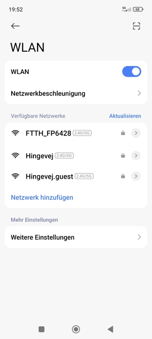 Wählen Sie das Wireless-Netzwerk, zu dem Sie eine Verbindung herstellen möchten