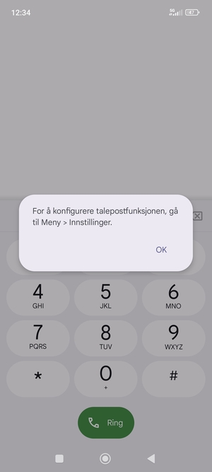 Hvis personsvar ikke er innstilt, velg OK