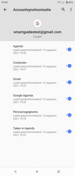 Selecteer de Menu-knop