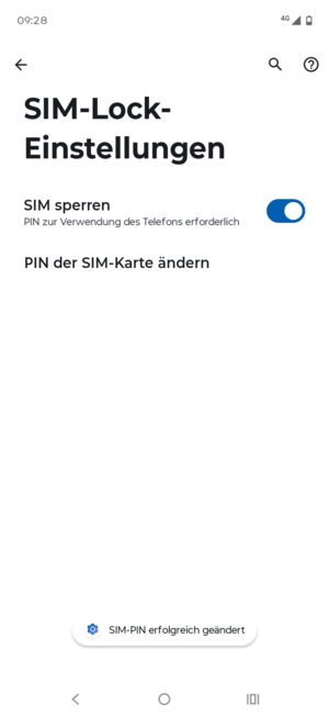 Ihre SIM-PIN wurde geändert