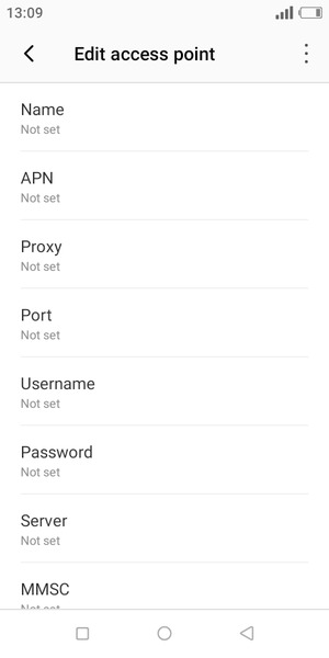 Enter Internet information
