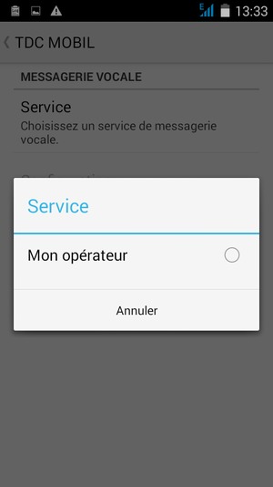 Sélectionnez Mon opérateur