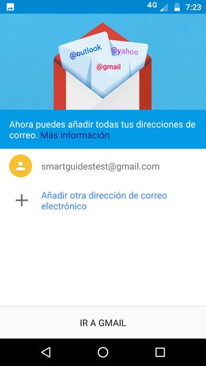 Seleccione IR A GMAIL