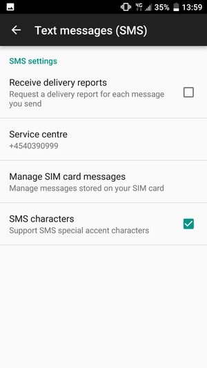 Select Service centre