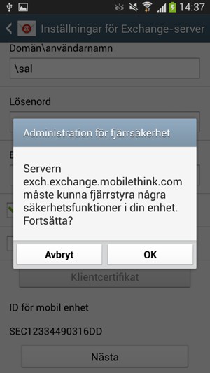 Välj OK
