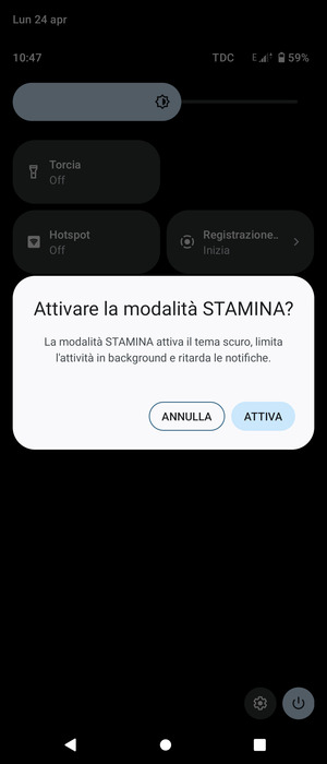 Seleziona ATTIVA