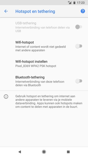 Selecteer Wifi-hotspot instellen