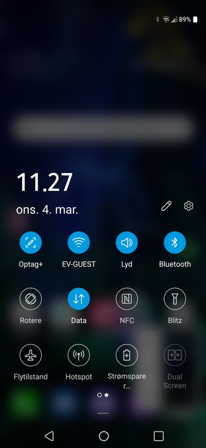 Slå Wi-Fi og Bluetooth fra