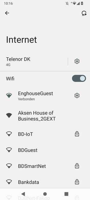 U bent nu verbonden met het WiFi-netwerk