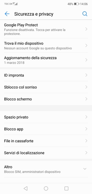 Seleziona Altro