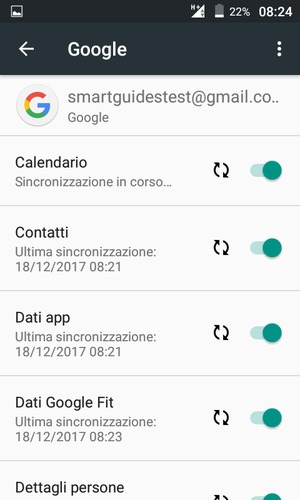 Le tue informazioni verranno sincronizzate