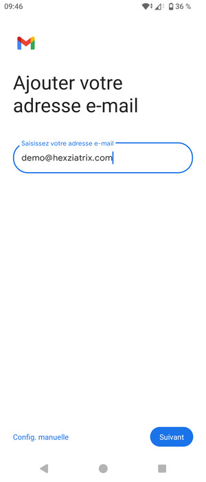 Saisissez votre adresse e-mail et sélectionnez Suivant