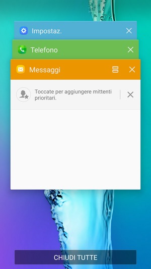 Seleziona CHIUDI TUTTE