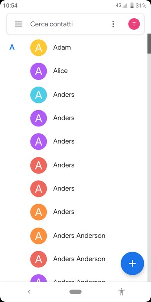 Seleziona il tasto Menu