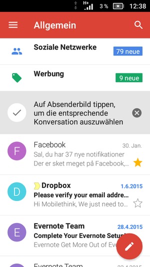 Ihr Gmail Konto ist einsatzbereit