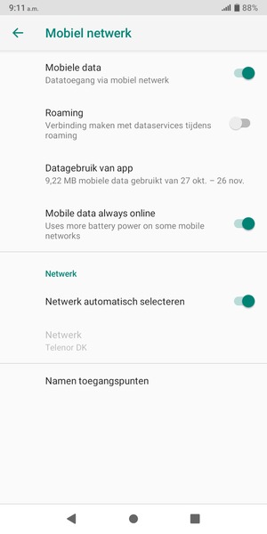 Selecteer Namen toegangspunten