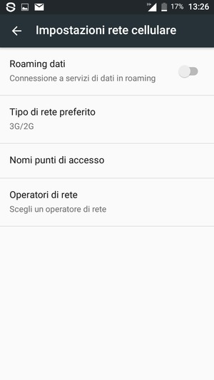 Seleziona Nomi punti di accesso