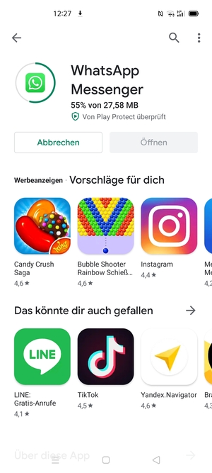 Warten Sie, bis der Installationsprozess  beendet ist