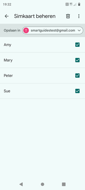 Selecteer de Menu-knop