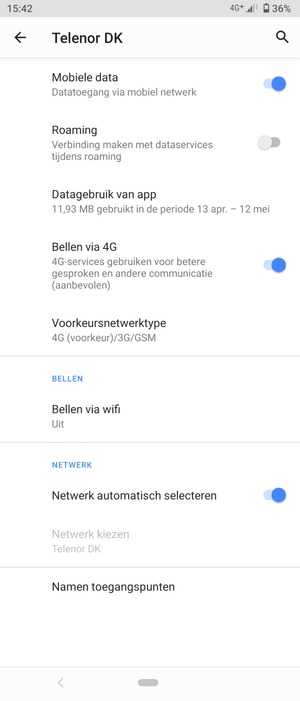 Scroll naar en selecteer Namen toegangspunten