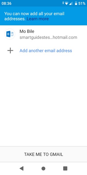 Select TAKE ME TO GMAIL
