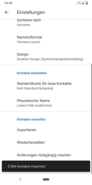 Ihre Kontakte werden in Ihrem Google Konto gespeichert und auf Ihrem Handy gespeichert, wenn Google das nächste Mal synchronisiert wird.
