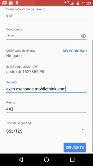 Desplácese hacia abajo y seleccione SIGUIENTE