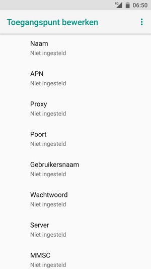 Voer internetgegevens in