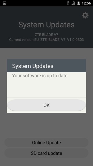 If your phone is up to date, select OK