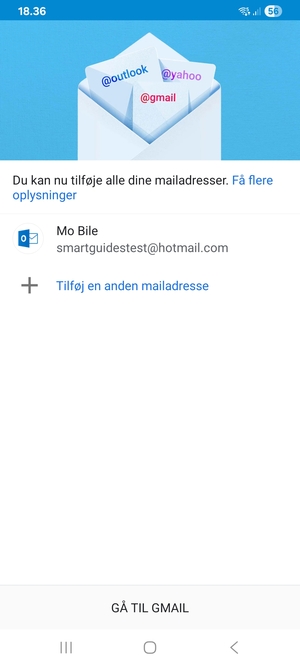Vælg GÅ TIL GMAIL