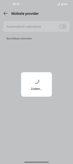 Wacht tot de zoekopdracht beëindigd is