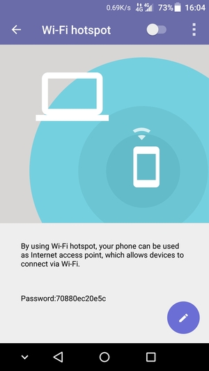 Selecteer Wifi-hotspot instellen