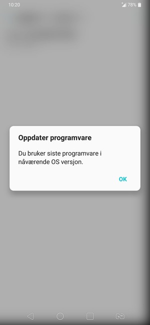 Hvis telefonen din er oppdatert, velg OK