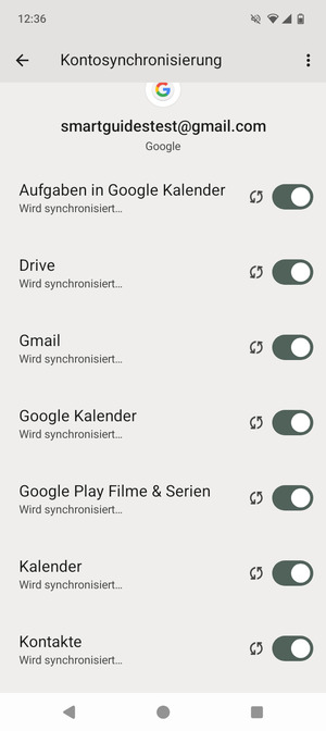 Ihre Daten werden synchronisiert