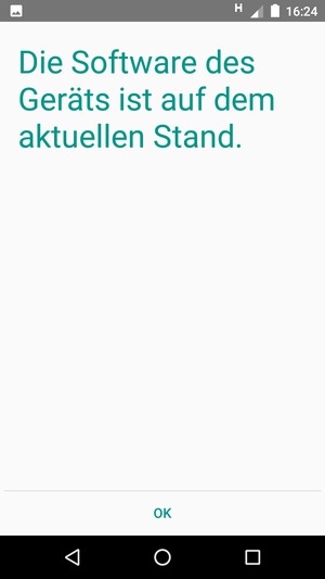 Falls Ihr Handy aktualisiert ist, wählen Sie OK