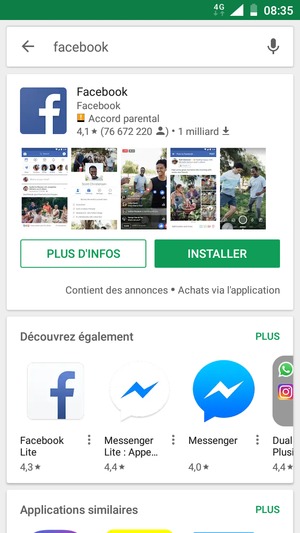 Sélectionnez l'appli