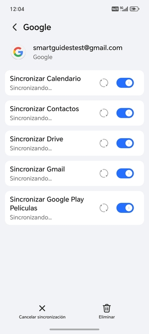 Su información será sincronizada