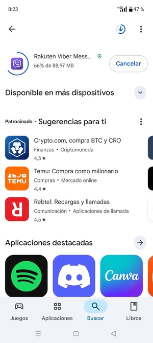 Espere a que el proceso de instalación finalice