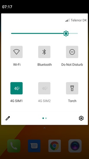 Adjust brightness to the required level