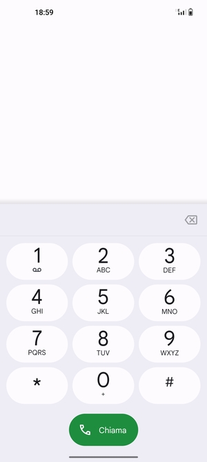Premi e tieni premuto il numero 1