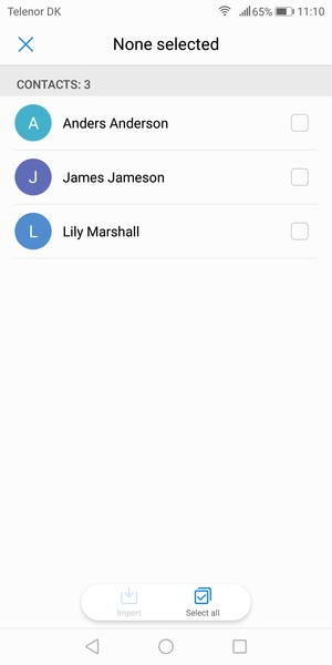 Check the Select all checkbox