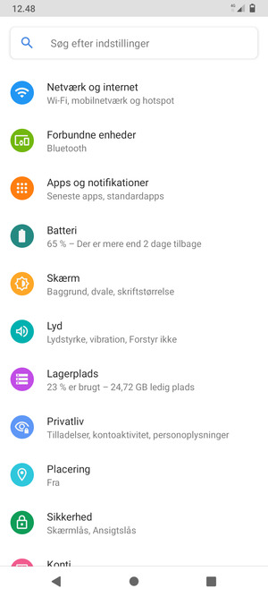 Vælg Netværk og internet